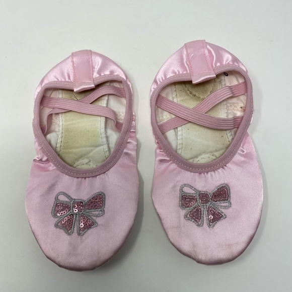 Pink Sequined Ballet Slipper Shoes - Picture 2 of 9